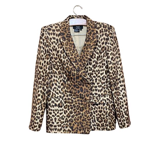 Striking All Silk Maggy London Leopard Print 2-Piece Suit. 10 - Picture 1 of 5